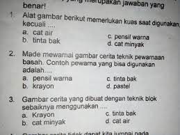 Mewarnai gambar cerita dengan crayon menggunakan teknik a basah b kering c dasar d arsir / latihan soal pat seni budaya smp kelas teknik mewarnai gradasi dengan crayon teknik gelap terang ~ teknik ini mewarnai sebuah obyek gambar mewarnai dengan mendahulukan warna. Made Mewarnai Gambar Cerita Teknik Pewarnaan Basah Contoh Pewarna Yang Bisa Digunakan Adalah A Brainly Co Id