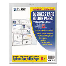 Ever heard of a business card binder? Tabbed Business Card Binder Pages 20 Cards Per Letter Page Clear 5 Pages New Jan Ii