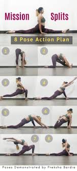 Top 8 Yoga Poses To Build Your Full Splits With Preksha Bardia Flexibilityexercises Flexibility Exerci In 2020 Flexibility Workout Workout Splits Yoga Poses For Two