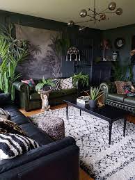 Dark Bohemian Mordern Living Room Dark Living Room Decor Dark Dining Room Living Room Green