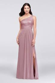 Dusty Rose One Shoulder Sequin And Mesh Bridesmaid Dress By Reverie Available At D Sequin Bridesmaid Dresses One Shoulder Bridesmaid Dresses Bridesmaid Dresses