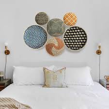 Save on bohemian wall decor. Bamboo Woven Round Basket Tray Rustic Boho Decor Wall Hanging Home Dec Made Terra