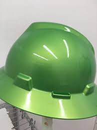 Metallic Green Custom Hard Hats Hard Hats Plastic Glass