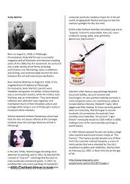 Reading Comprehension Andy Warhol Reading Comprehension Andy Warhol Pop Art Andy Warhol Art