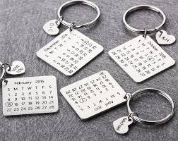 Personalized Calendar Keychain Hand Stamped Calendar Etsy Calendar Keychain Personalised Calendar Keychain