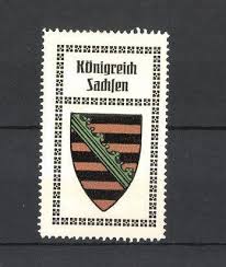 The background of the arms, the bars, are based on the arms of the ballenstadt family. Reklamemarke Konigreich Sachsen Wappen Manuskript Nbsp Nbsp Papierantiquitat Bartko Reher