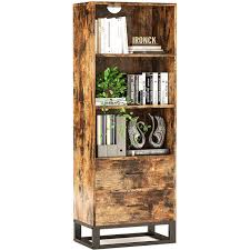 They are designed for sturdiness and functionality. Ironck Industrial Bookcase With Drawers 4 Shelf Small Book Case Heavy Duty Display Bookshelves Storage Cabinet Organizer For Home Office Industrial Brown Walmart Com Walmart Com