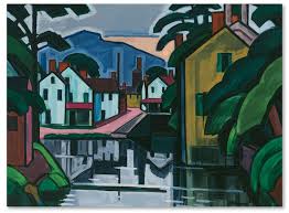 Port Canvas Trademark Global Oscar Bluemner Old Canal Port Canvas Art 19 X 14 X 2 American Art Google Art Project Art