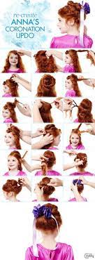 Frozen Hairstyles How To Anna S Coronation Updo Elsa S Braid Frozen Hair Frozen Hair Tutorial Frozen Hairstyles