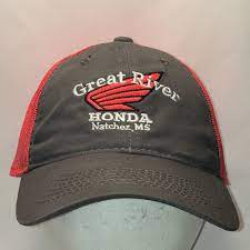 Vintage Motorcycle Hat Great River Honda Baseball Cap Dad Hats Etsy Motorcycle Hat Hats For Men Dad Hats