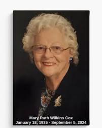 Obituary information for Mary Ruth Cox