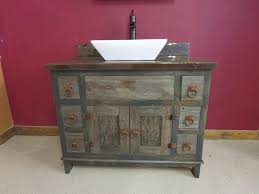 We also used barn wood from an old barn from the 1850s for the trim and vanity cabinet. Reclaimed Gray Barn Wood Bathroom Vanity Rustic Bathroom Minneapolis By Vienna Woodworks Houzz Au