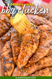 Georgia Gold Bbq Chicken Plain Chicken In 2020 Food Bbq Recipes Bbq Chicken