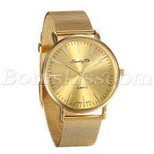 Men S Luxury Gold Tone Stainless Steel Mesh Band Analog Quartz Wrist Watch Gift Ebay Gold Watch Men Mesh Band Stainless Steel Mesh
