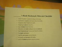 rosh hashanah kids mitzvah checklist organized jewish home