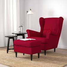 Maybe you would like to learn more about one of these? Ikea Strandmon Nordvalla Red Ottoman Red Living Room Decor Ikea Strandmon Red Chair Living Room