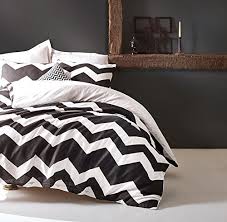Black And White Duvet Cover Double Dose Of Modern Bigzigzag Double Quilt Cover Set Eu It 162elr21275 Black White Quilt Cover Sets King Quilt Quilt Cover