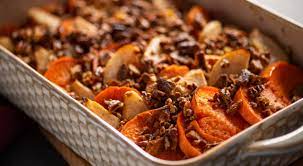 Maple Glazed Sweet Potato Pear Casserole Usa Pears