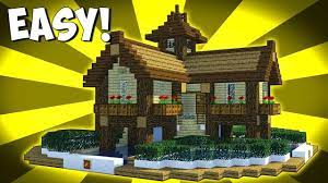 How To Build A Epic Wooden House In Minecraft Building Minecraft Houses Minecraft Houses For Girls