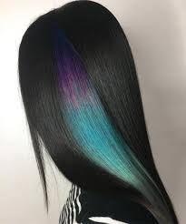 Reddish purple hair colors like this dark mahogany style are perfect for women with medium and peekaboo purple offers just the right amount of vibrancy, and is surprisingly easy to do at home. 40 Ideas Of Peek A Boo Highlights For Any Hair Color