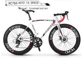 Eurobike Xc750 Road Bike 700c Bicycle Racing Bike 14 16 Speed Bike Aluminum Alloy Frame And Fork Front And Rear Disc Brake Speed Bike Racing Bikes Road Bike