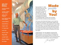 The Children's Museum of Wilmington 2020 Annual Report