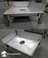 2 griffen d=40cm h=20cm 16l. Wannen Aus Edelstahl Fur Disinfektion Lebensmittelindustrie Wanne Abwasser System Stahl