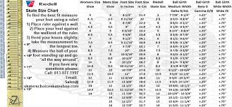 Roller Skate Size Chart