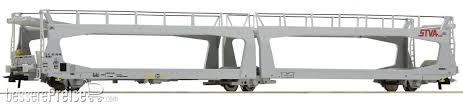 Ook in het buitenland zijn ze gek op onze (ns) autoslaaptreinen, niet alleen in het groot maar ook in model. Roco 76838 Autotransportwagen Stva Sncf