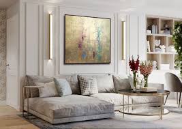 Abstract Gold Art Painting On Canvas Contemporary Art Large Abstract Art Original Artwork Modern Art Olsheart Textured Painting Wall Decor Apartment Living Room House Interior Living Room Designs
