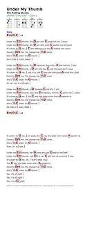 Under My Thumb The Rolling Stones Http Myuke Ca Song Lyrics And Chords Ukulele Chords Songs Ukulele Songs