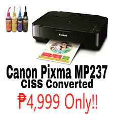 Canon printer driver & software details the way to downloads and install cannon mp 237 driver : Canon Pixma Mp237 Ciss Converted Brandnew Shopee Philippines