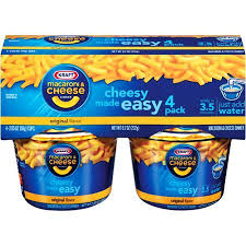 Kraft Easy Mac Original Flavor Macaroni And Cheese 4 Ct 8 2 Oz Package Walmart Com Macaroni Cheese Easy Mac And Cheese Grocery Foods