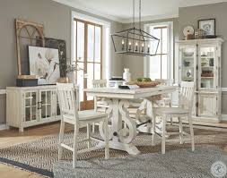 Jennings rectangle counter height dining table by hillsdale furniture (1) sale. Bronwyn Chalk White Extendable Rectangular Counter Height Dining Table From Magnussen Home Coleman Furniture