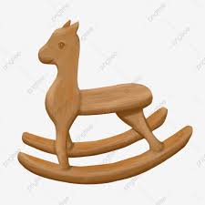 cheval en bois jouet de dessin animé en