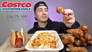 Turkey fryer, peanut / frying oil of your choice, propane tank, frozen chicken wings, sauce, timer/iphone. Canadian Costco Food Court With Fried Chicken Wings Poutine And Hot Dog Mukbang Youtube