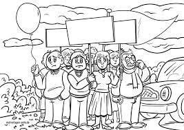 All kids network is dedicated to providing fun and educational activities for parents and teachers to do with their kids. Great Coloring Page Protesters People Free Coloring Pages