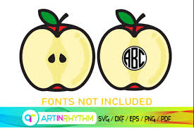 Download Apple Monogram Svg Fruit Monogram Svg Graphic By Artinrhythm Creative Fabrica PSD Mockup Templates