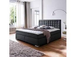 Amerikanisches Bett In Schwarz Matratze Grey Upholstered Bed King Size Bed Frame Bed