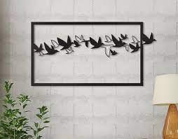 Beautiful Flying Birds Wall Decor In Metal Find The Perfect Gift For Your Favorite Bird Lover In Metal Affili Bird Wall Art Etsy Wall Art Minimalist Wall Art