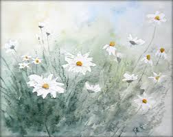 Margeriten Watercolor Aquarell 24 X 30 Cm Aquarell Wie Man Blumen Malt Aquarell Malen