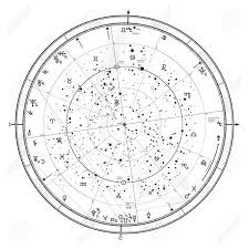 Astrological Celestial Map Of The Northern Hemisphere The General Global Universal Horoscope On January 1 202 Celestial Map Zodiac Planets Horoscope Calendar