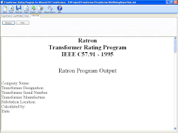 Ratron Transformer Rating Software Developed In Asp Net