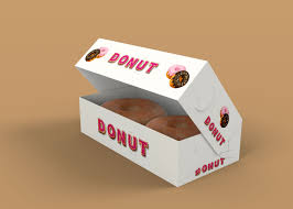 Free Open Donut Paper Box Mockup Box Mockup Free Logo Mockup Logo Design Mockup