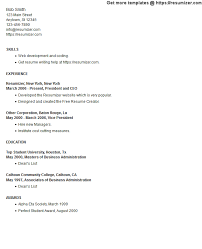 resume example style 10 a classic