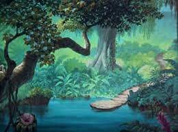 Jungle Background Art For The 1967 Movie Jungle Book Jungle Art Jungle Book Jungle Painting