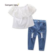Alibaba.com menawarkan 2435 produk lubang perempuan. Membeli Online Samgami Bayi Kanak Kanak Perempuan Pakaian Dari Bahu Putih Puncak Lubang Denim Celana Jean 2 Unit Disesuaikan Musim Panas Anak Anak Pakaian Size2 7y Gadis Gadis Pakaian Storecheap News