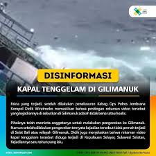 Pernah dipakai angkatan laut jerman. Kapal Tenggelam Di Gilimanuk Jabar Saber Hoaks Facebook