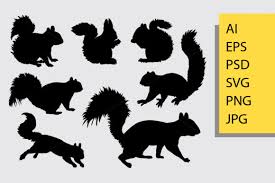 Download Squirrel Animal Silhouette Graphic By Cove703 Creative Fabrica PSD Mockup Templates