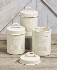 vintage metal canisters 3 piece set